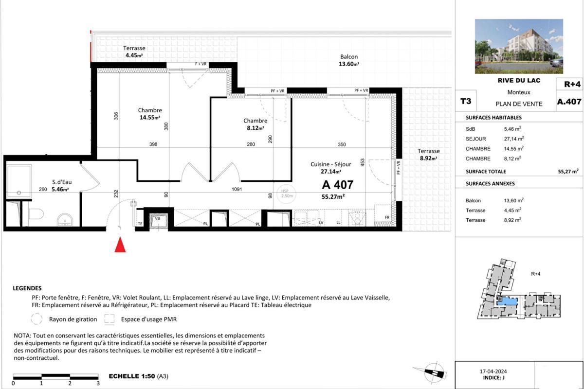 Appartement à vendre, 55m², Monteux