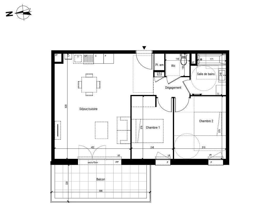 Appartement à vendre, 62m², Toussieu