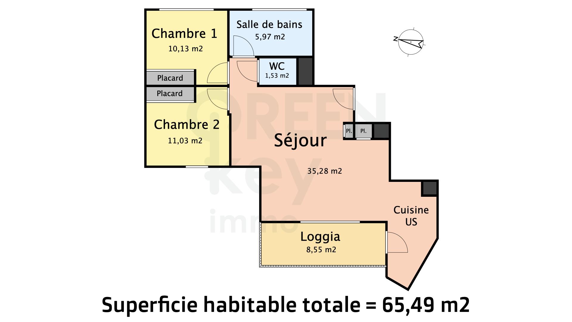 Appartement à vendre, 65m², Nantes