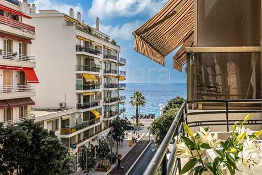 Quatre pièces rénové, 3 balcons, vue mer, Carré d'Or à Nice