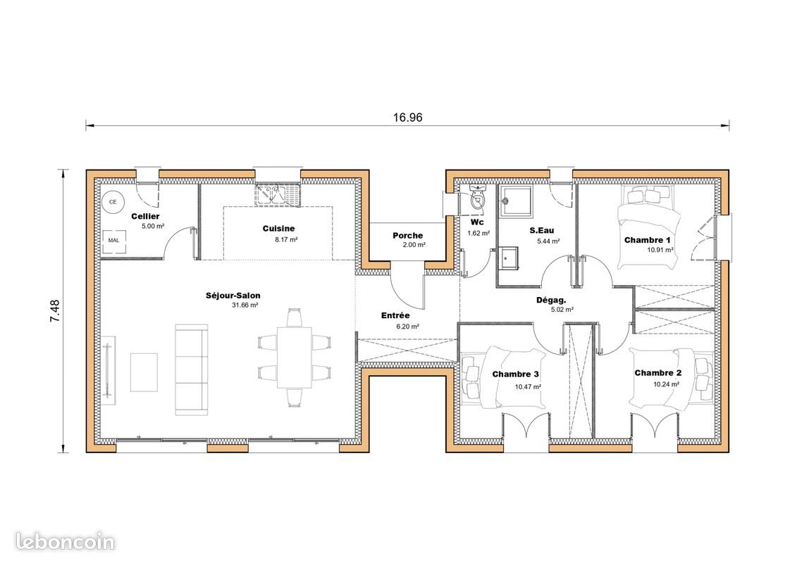 Maison à vendre, 94m², Lagarrigue