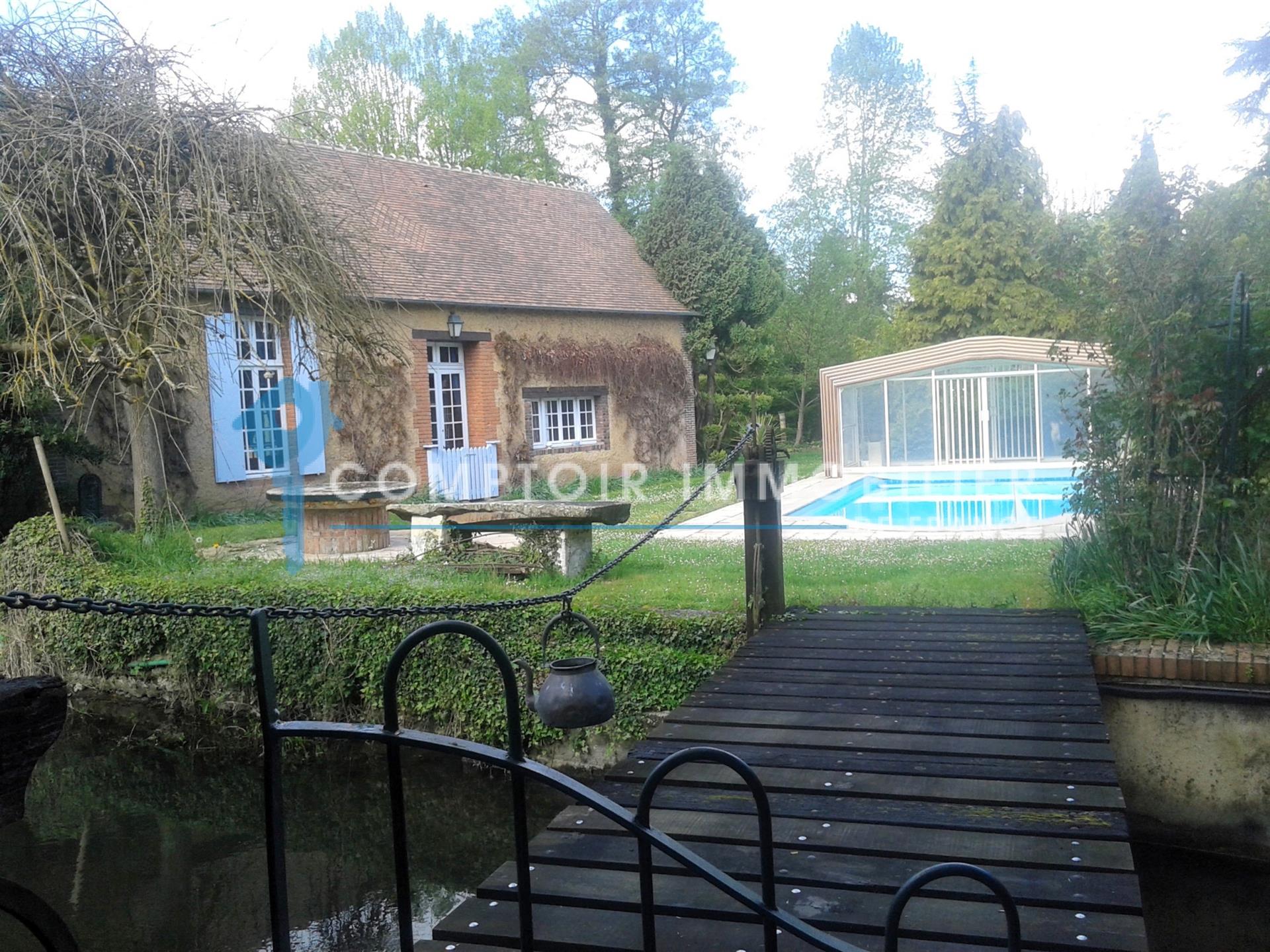 Dpt Eure (27) for sale Charming 17th century mill on 3.5 ha park on the edge of the river