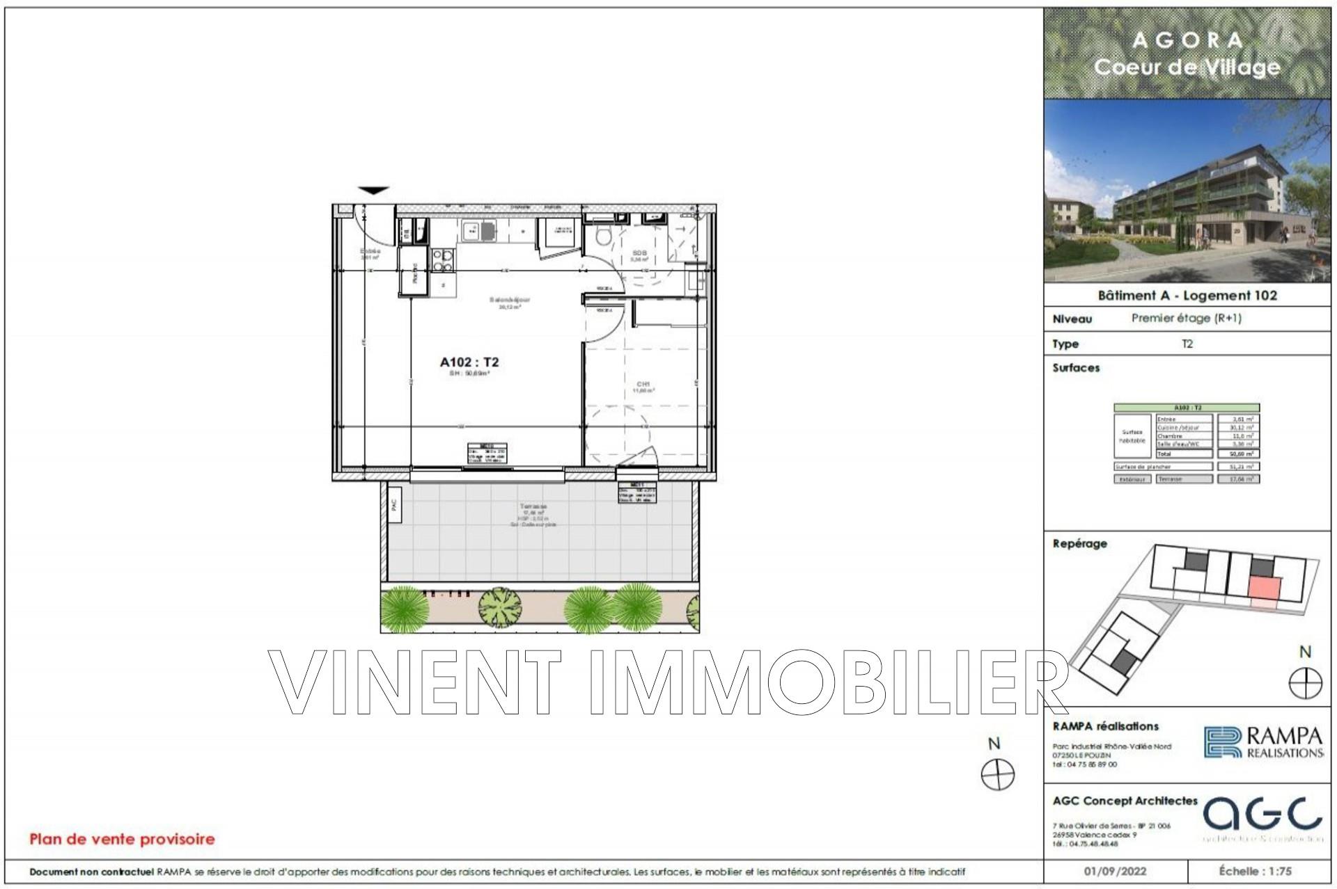Appartement à vendre, 51m², Allan