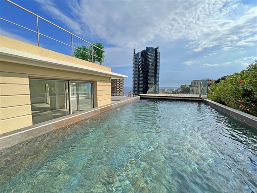 Beausoleil - Penthouse de 137 m2 avec piscine privative - Vue Mer