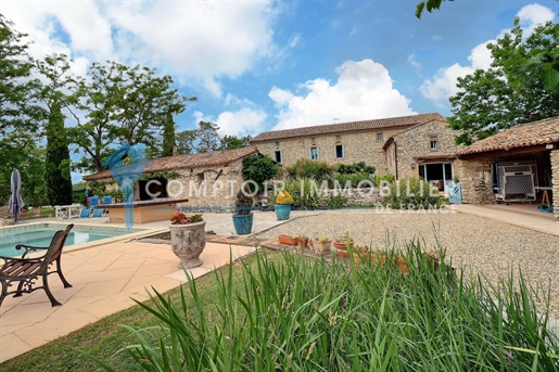 For Sale Gard (30) - Near Uzès: Magnificent P7 mas with swimming pool in very large wooded grounds