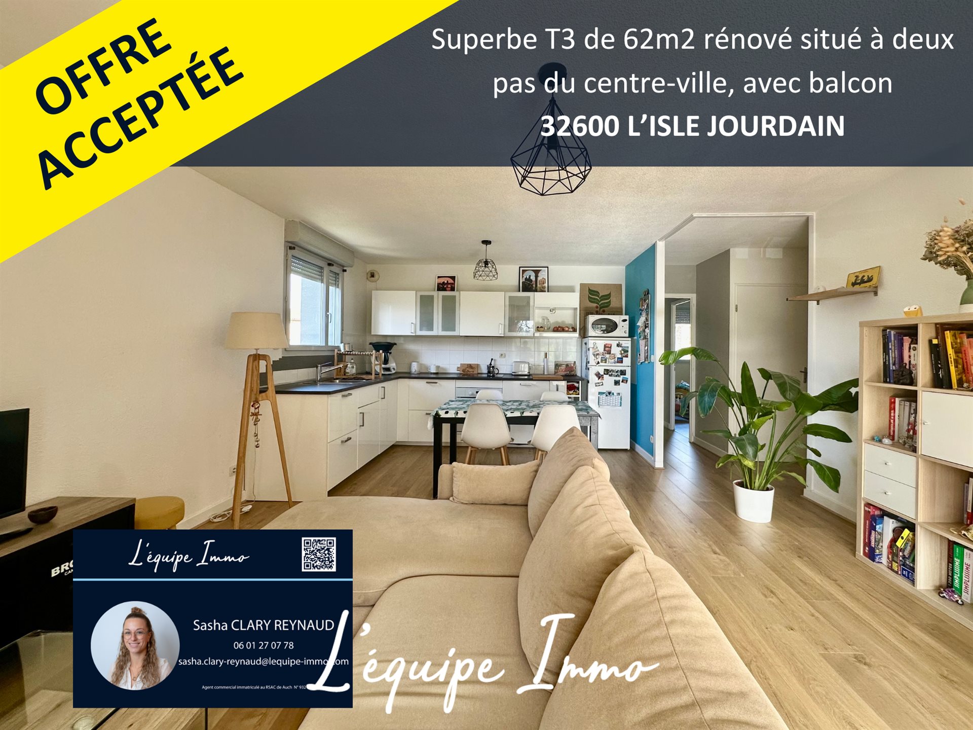 Appartement à vendre, 62m², L'Isle-Jourdain