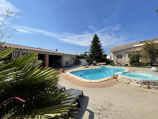Proche Béziers - Maison, 4 chambres, avec grand jardin arboré, pool house et piscine chauffée