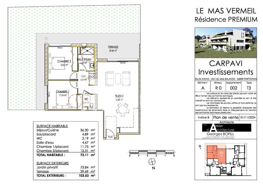 Appartement à vendre, 72m², Cabestany