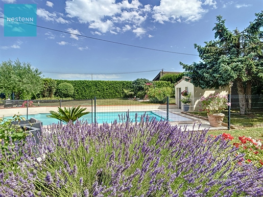 Maison plain pied à vendre, 3 chambres, piscine et jardin, 4 minutes de Villefranche de Lauragais