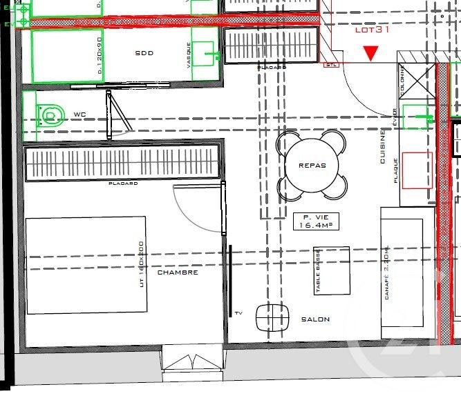 Appartement à vendre, 36m², Saint-Etienne