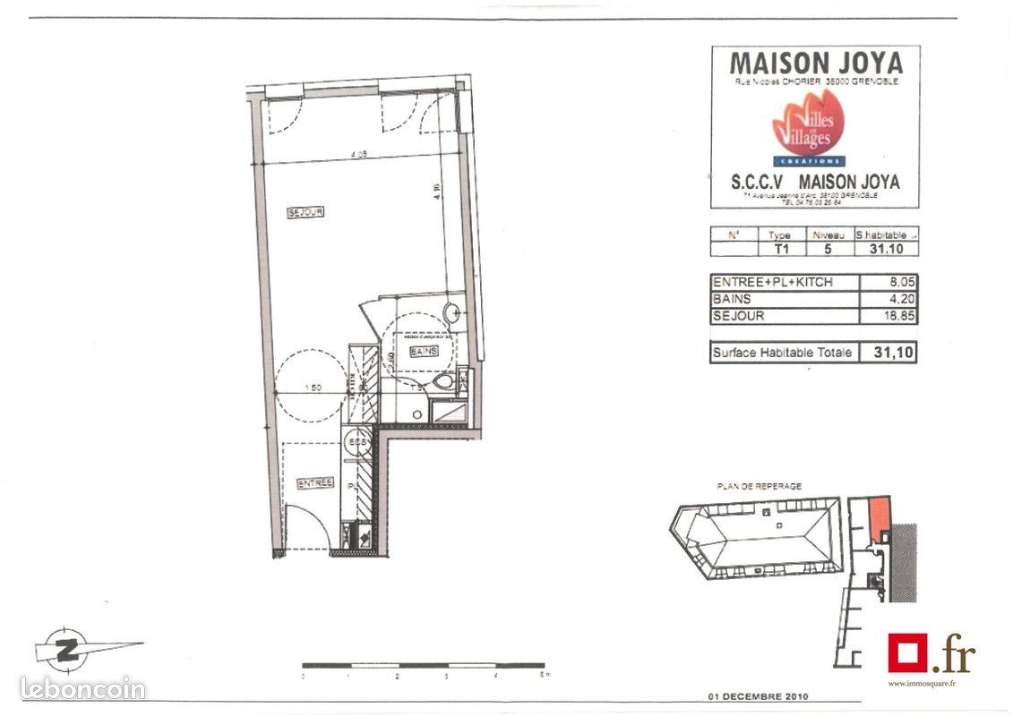 Appartement à vendre, 31m², Grenoble