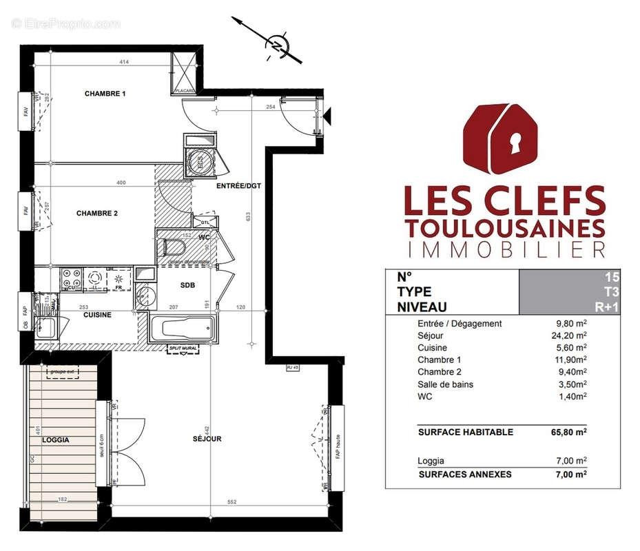 Appartement à vendre, 66m², Toulouse