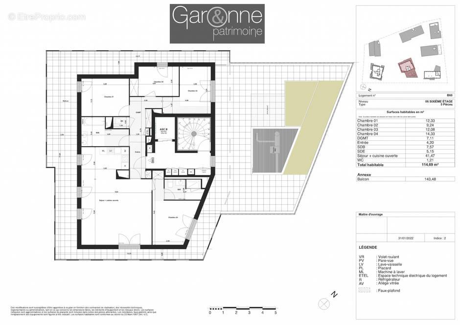 Appartement à vendre, 114m², Toulouse