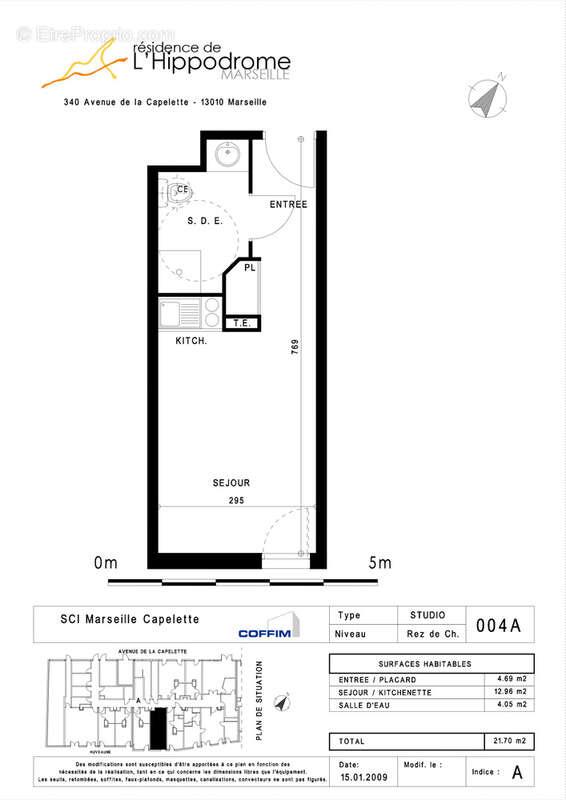 Appartement à vendre, 22m², Marseille 10ème