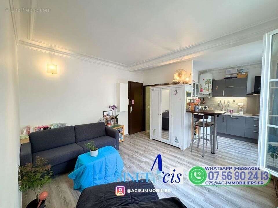 Appartement à vendre, 23m², Paris 19ème