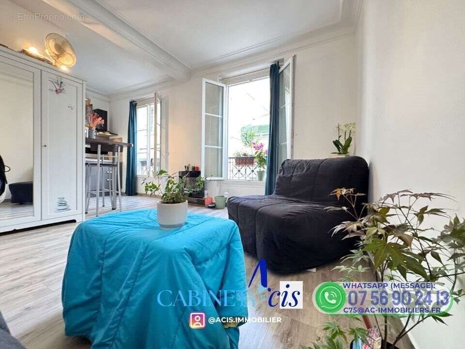 Appartement à vendre, 23m², Paris 19ème