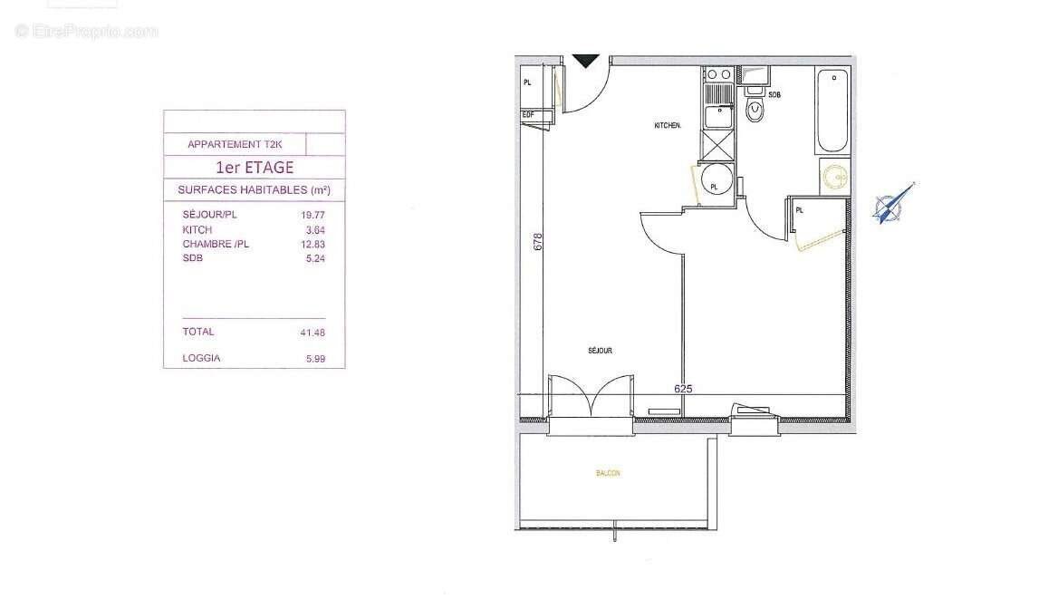 Appartement à vendre, 41m², Ambès
