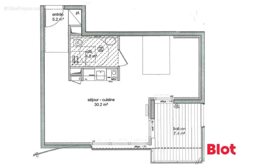 Appartement à vendre, 38m², Brest