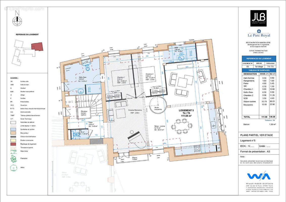 Appartement à vendre, 112m², Loches
