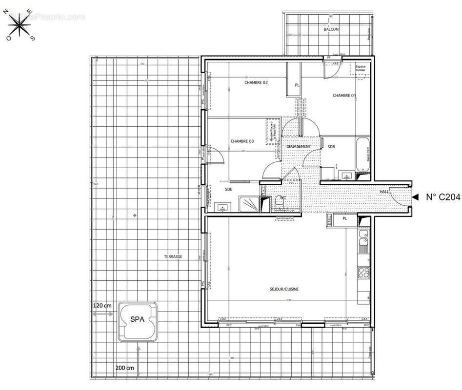 Appartement à vendre, 96m², Lattes
