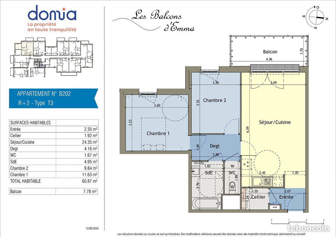 Appartement à vendre, 61m², Clermont-Ferrand