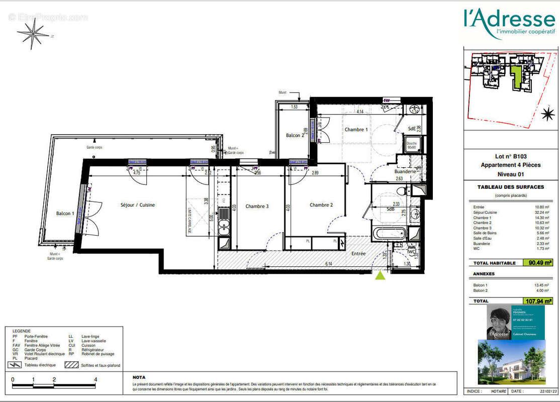 Appartement à vendre, 90m², Orléans