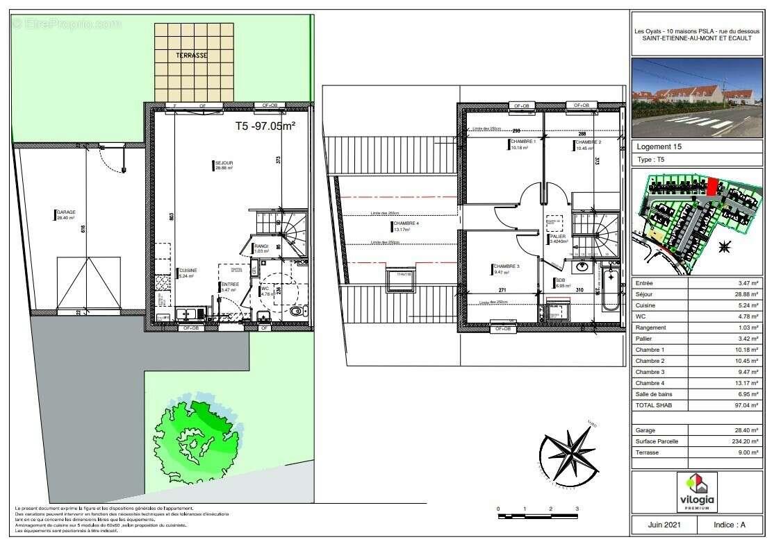 Appartement à vendre, 97m², Saint-Etienne-au-Mont