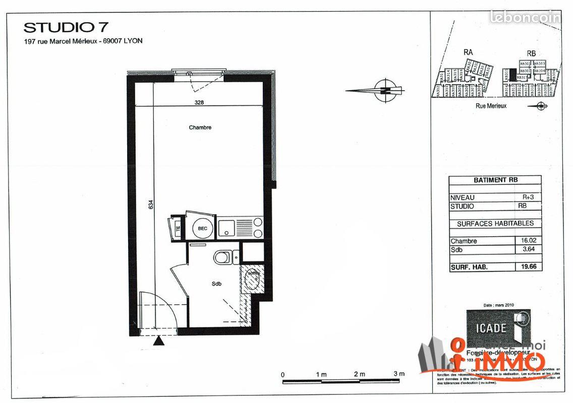 Appartement à vendre, 20m², Lyon 7ème