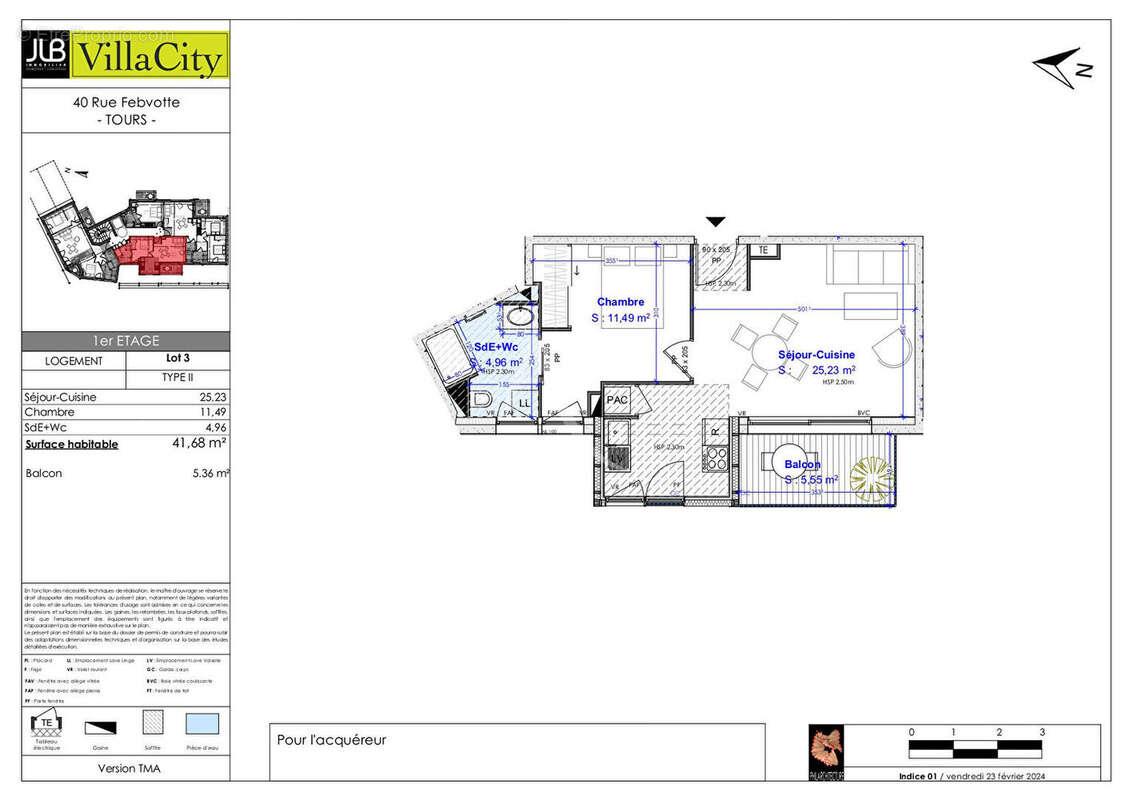 Appartement à vendre, 41m², Tours
