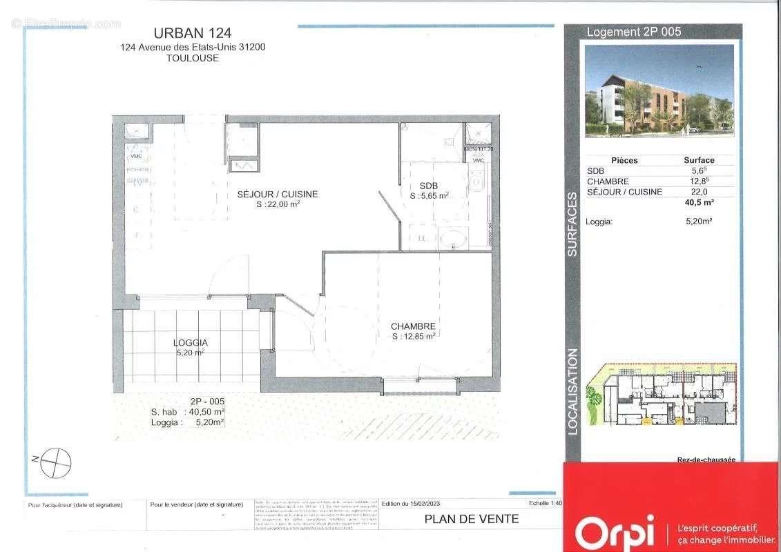 Appartement à vendre, 41m², Toulouse