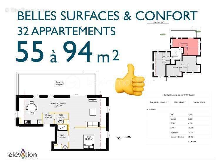 Appartement à vendre, 55m², Marck