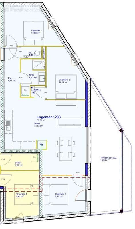 Appartement à vendre, 73m², Valdahon
