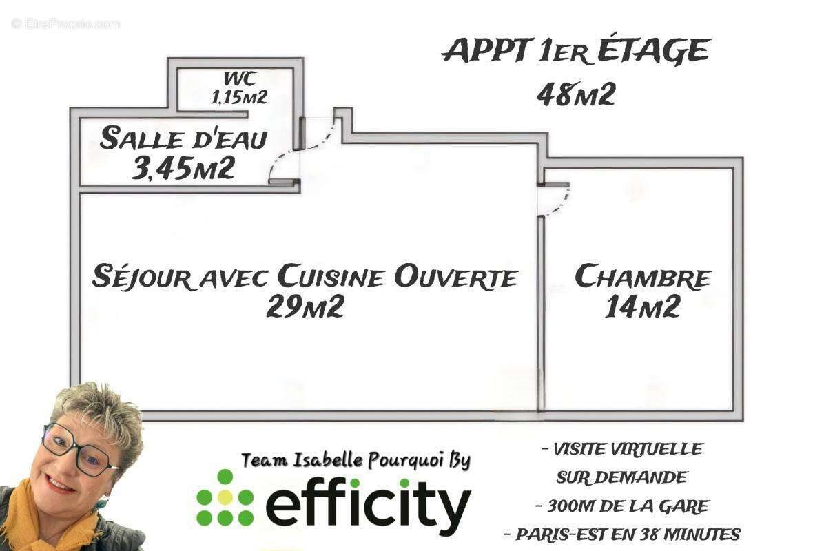 Appartement à vendre, 49m², La Ferté-sous-Jouarre