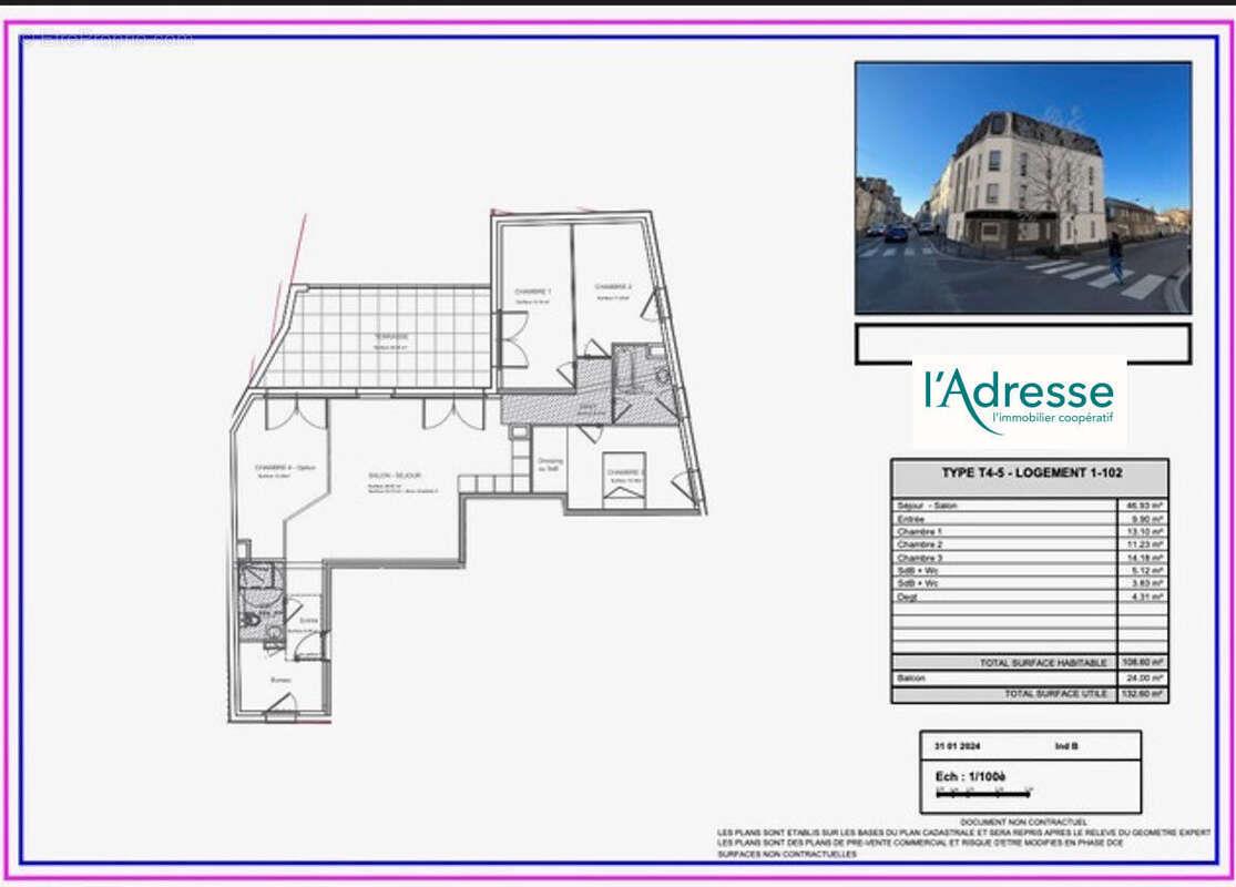 Appartement à vendre, 108m², Orléans