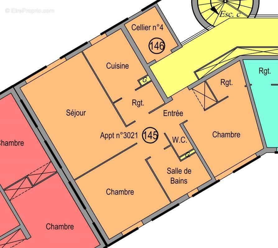 Appartement à vendre, 68m², Le Mans