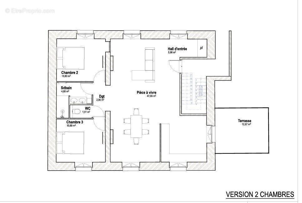Appartement à vendre, 84m², Saint-Just-Saint-Rambert
