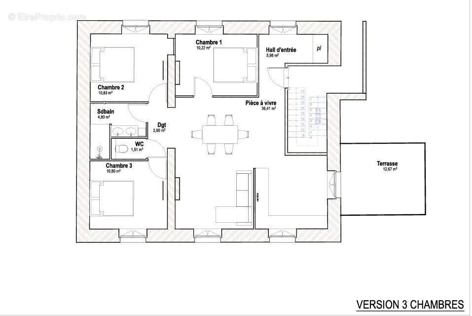 Appartement à vendre, 84m², Saint-Just-Saint-Rambert