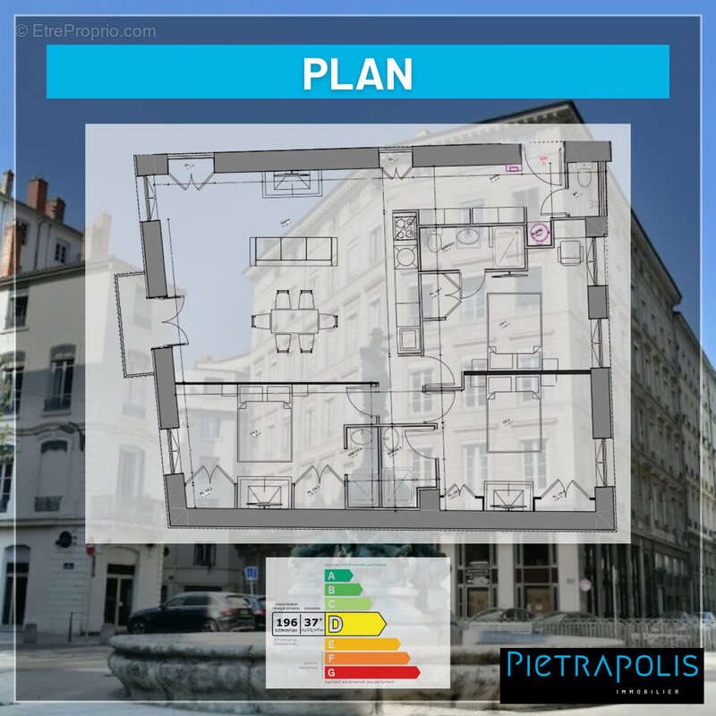 Appartement à vendre, 89m², Lyon 2ème