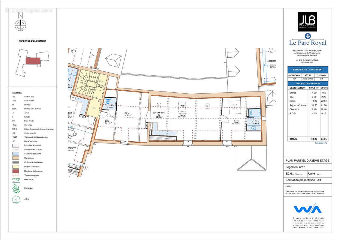 Appartement à vendre, 55m², Loches