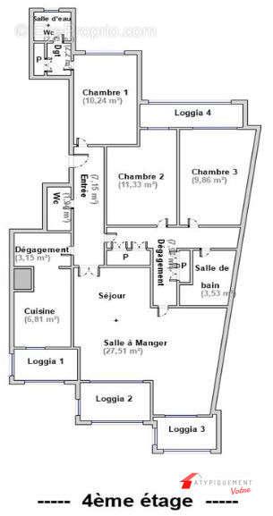 Appartement à vendre, 93m², Paris 20ème