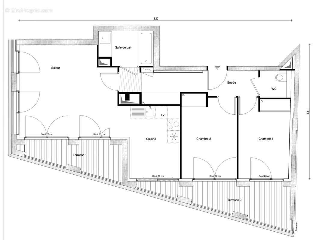 Appartement à vendre, 78m², Paris 12ème