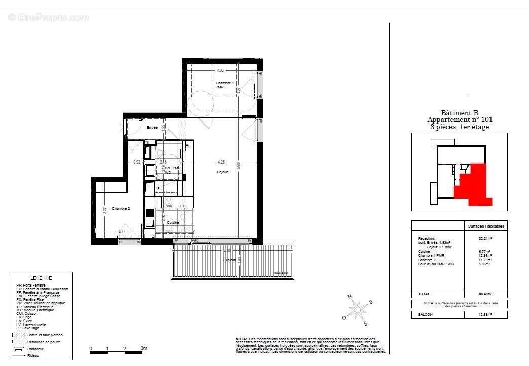 Appartement à vendre, 68m², Bordeaux
