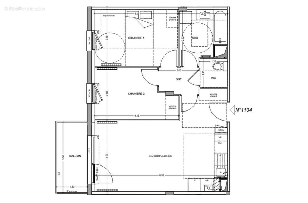 Appartement à vendre, 57m², Lens