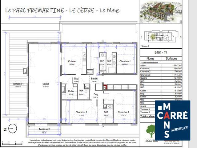 Appartement à vendre, 182m², Le Mans