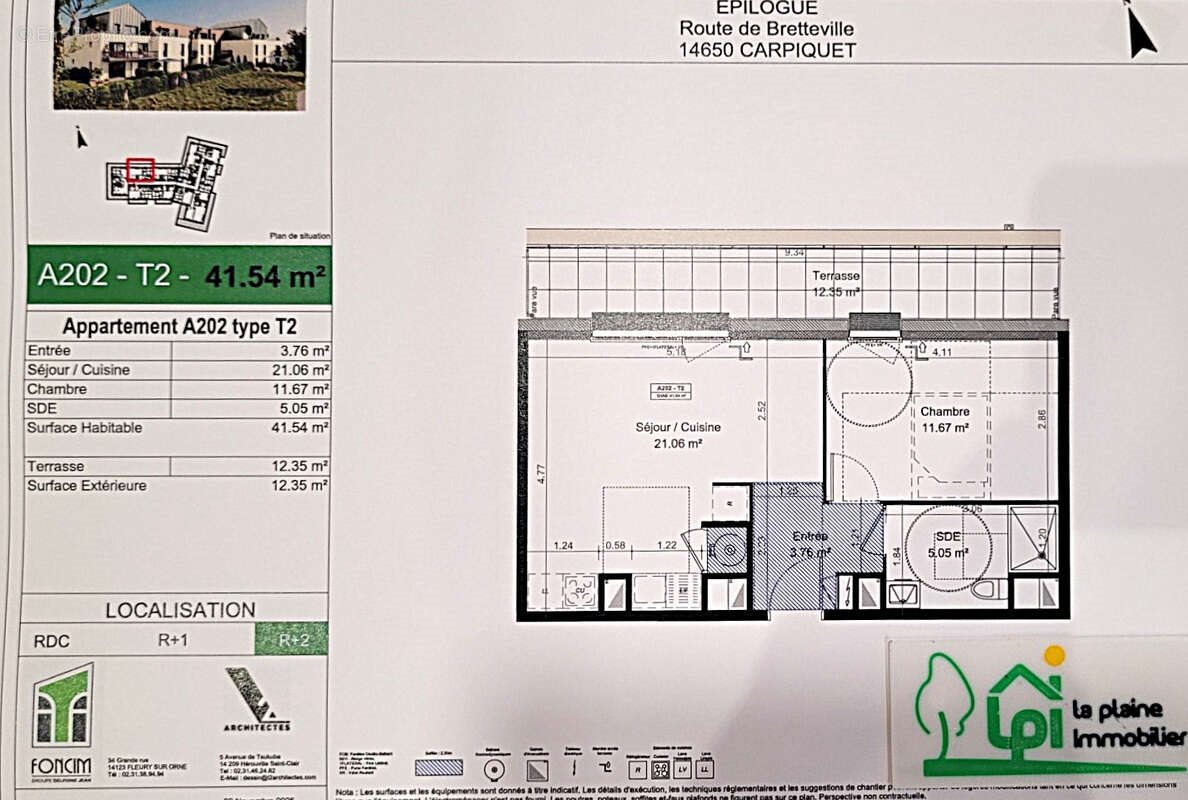 Appartement à vendre, 41m², Carpiquet