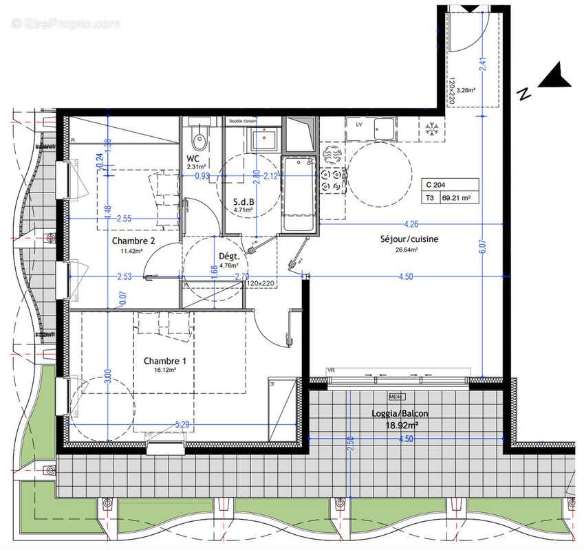 Appartement à vendre, 69m², Montpellier