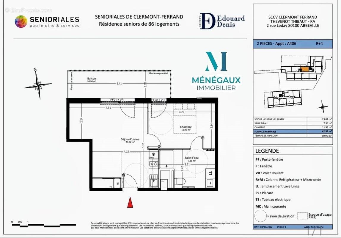 Appartement à vendre, 42m², Clermont-Ferrand