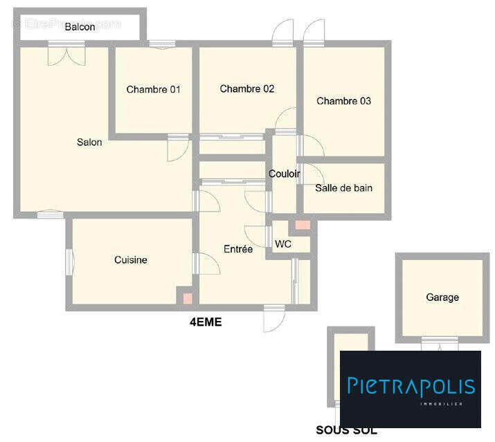 Appartement à vendre, 81m², Talant