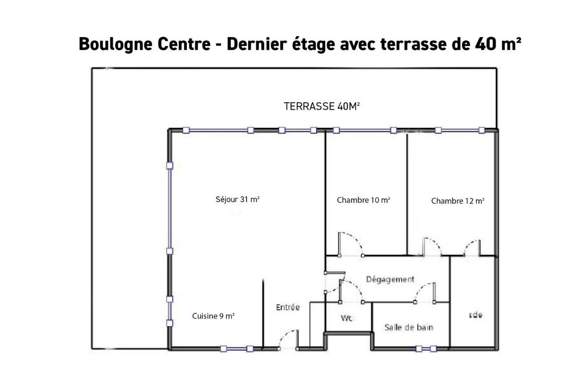 Appartement à vendre, 80m², Boulogne-Billancourt