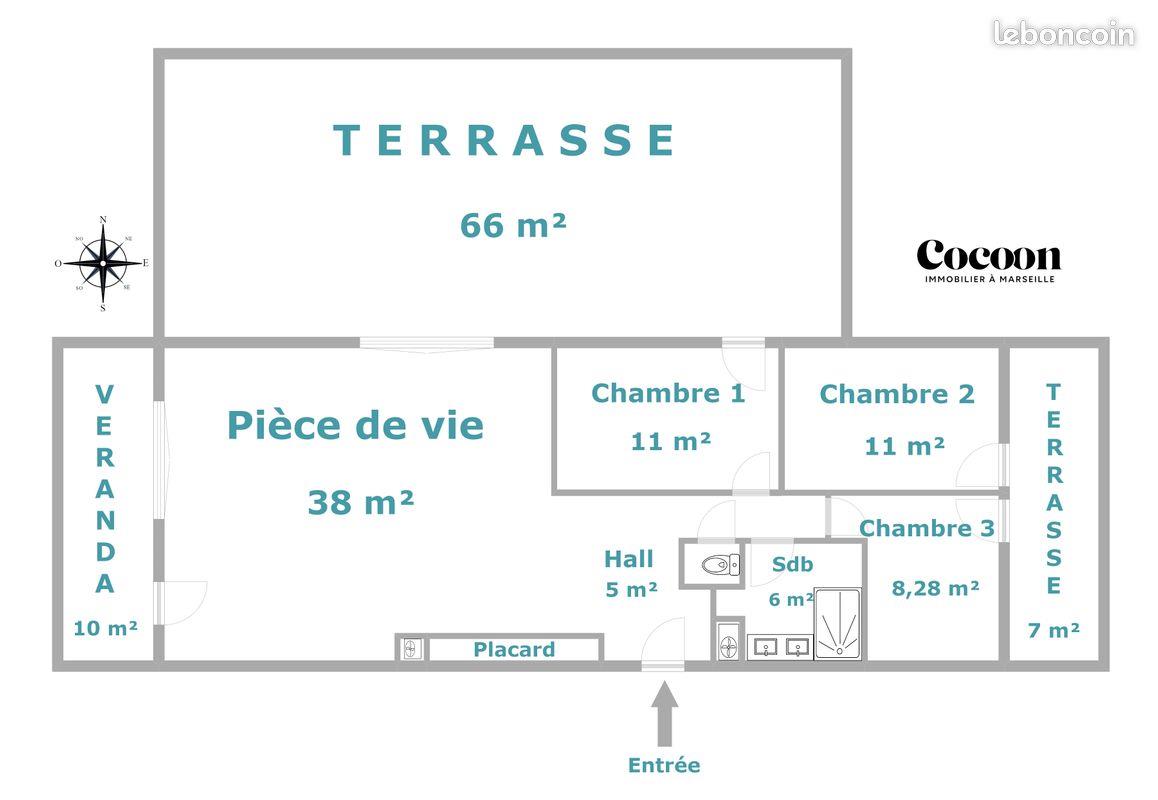 Appartement à vendre, 83m², Marseille 9ème